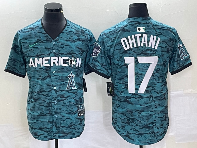 Men's Los Angeles Angels Shohei Ohtani #17 American League Teal 2023 MLB All-Star Game Limited Jersey mysite