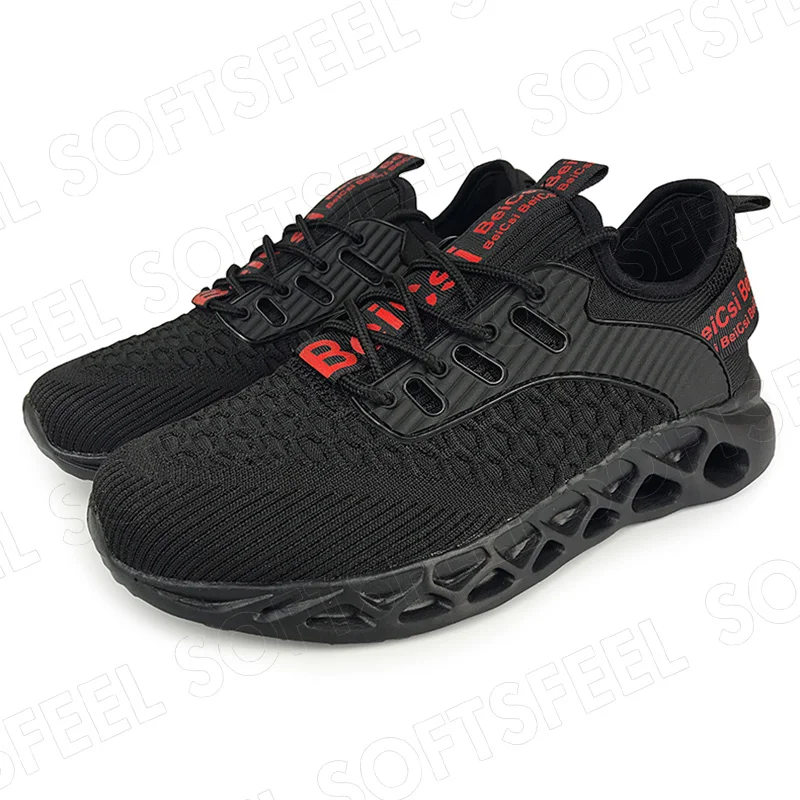 Softsfeel Women's Pain Free Perfect Walking Shoes - Black Red