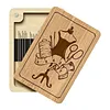 Wooden Needle Box Built-in Strong Magnet Needles Storage Holder with Lid Pin Organizer for Quilters Sewers Craft Supplies Gift
