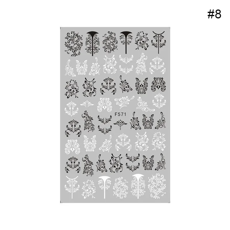 2021 New 3D Nail Art Sticker English Letter Stickers For Nail Foil Love Heart Design Nails Accessories Fashion Manicures Sticker