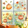 Pumpkin Maples Thanksgiving Home Decorative Window Static Sticker