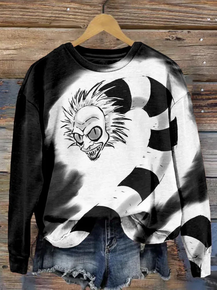 Halloween Horror Movie Sandworm Art Washed Sweatshirt