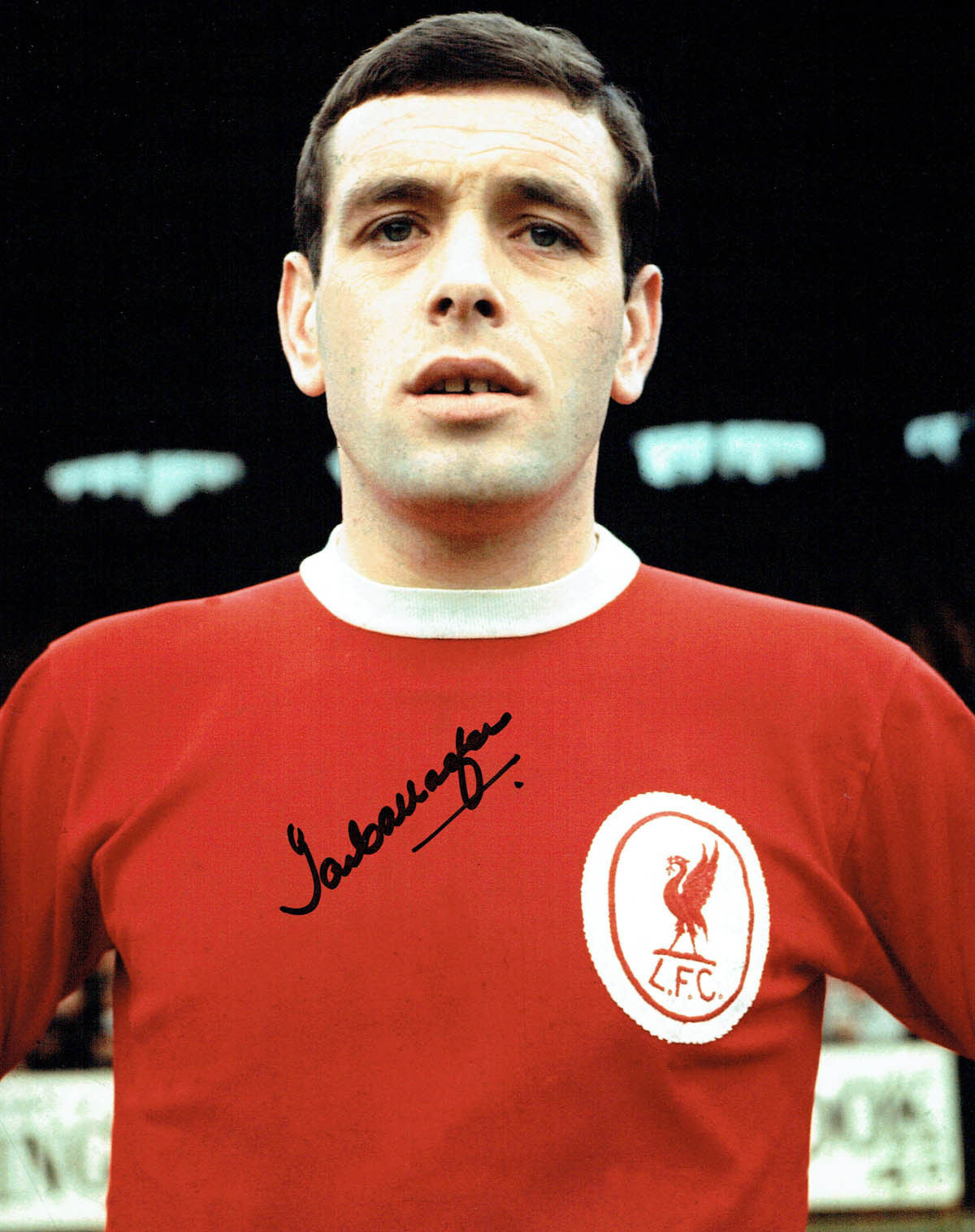 Ian CALLAGHAN Signed Autograph Liverpool 10x8 Photo Poster painting C AFTAL COA