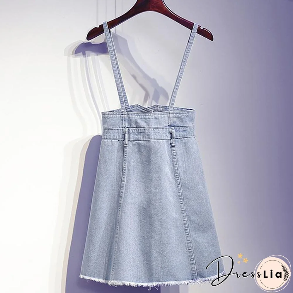 Sweet Chiffon Tee+Denim Skirt P15755