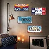 9pcs - Car License Plate - Vintage Metal Signs(6*12Inch) - Car License