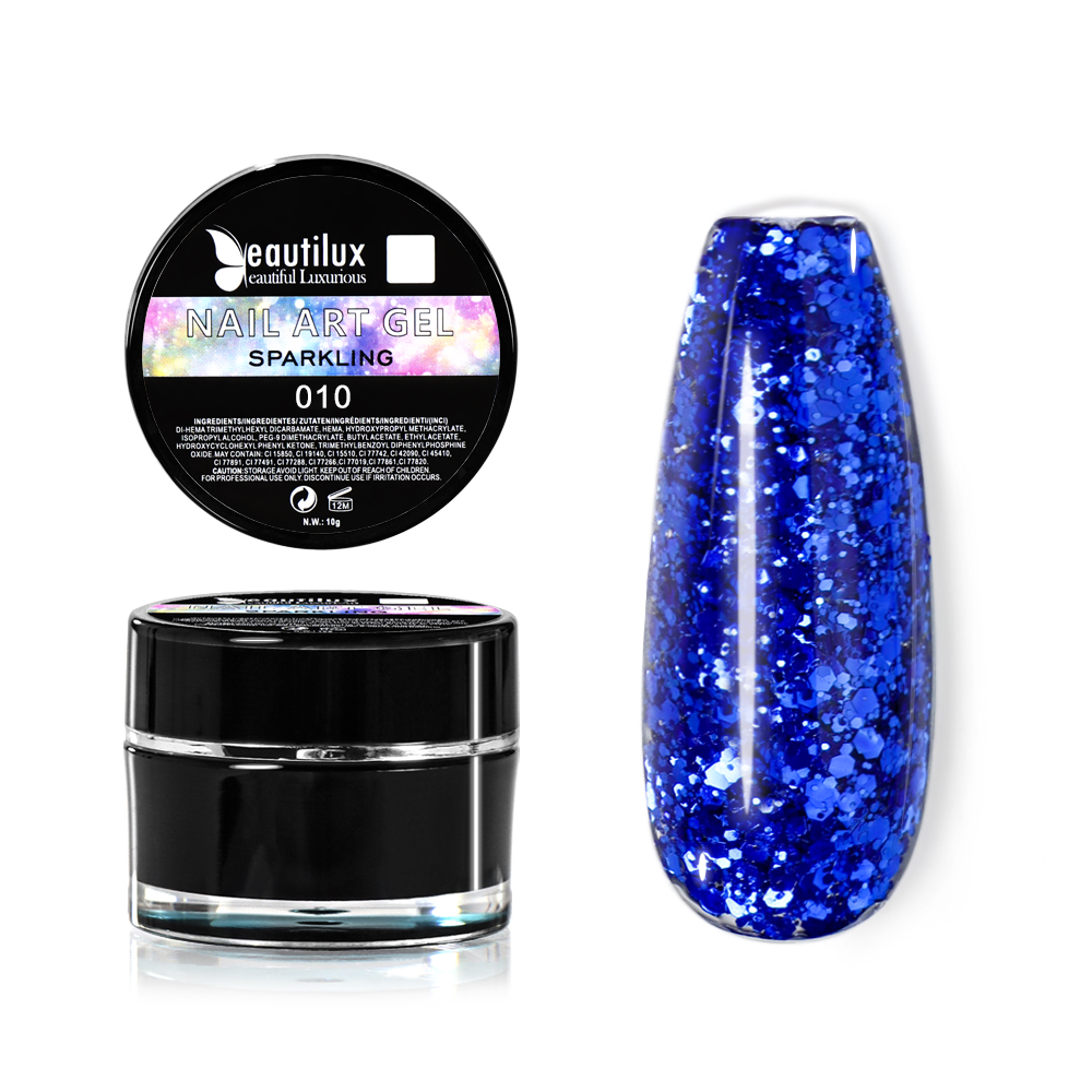 COULEUR PAILLETTES GEL POUR ONGLES| BHCB-10