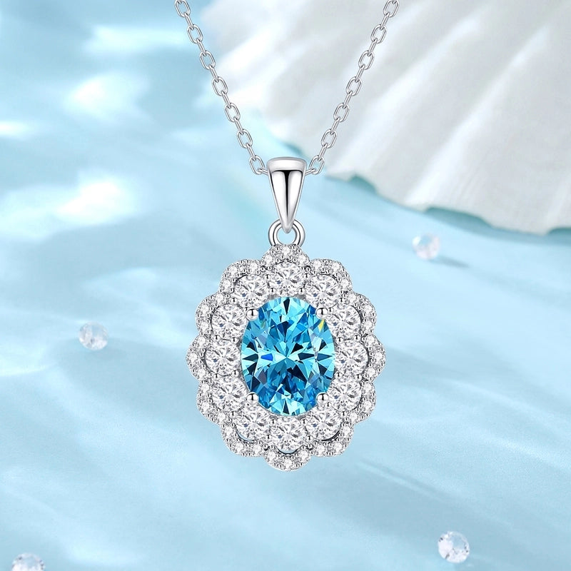 1 Piece 925 Sterling Silver 925 Sterling Silver Oval-cut Lab-Grown Diamond