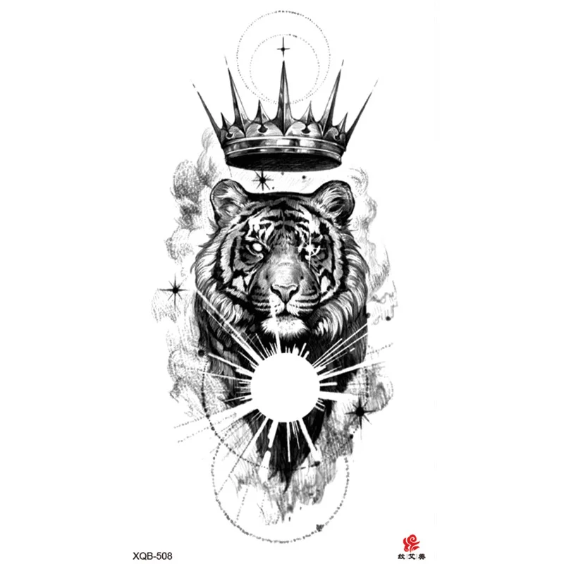 Sdrawing Full-arm Waterproof Tattoo Sticker Symbol Totem Animal Skeleton Small Arm Tattoo Sticker