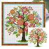 Four Seasons Tree-Summer-14CT Stamped Cross Stitch 18*18cm/7.09*7.09in tapestrymarket