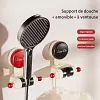 Support de douche &agrave; ventouse r&eacute;glable