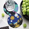 6PCS Diamond Painting Beautiful Landscape Coasters with Holder Wooden