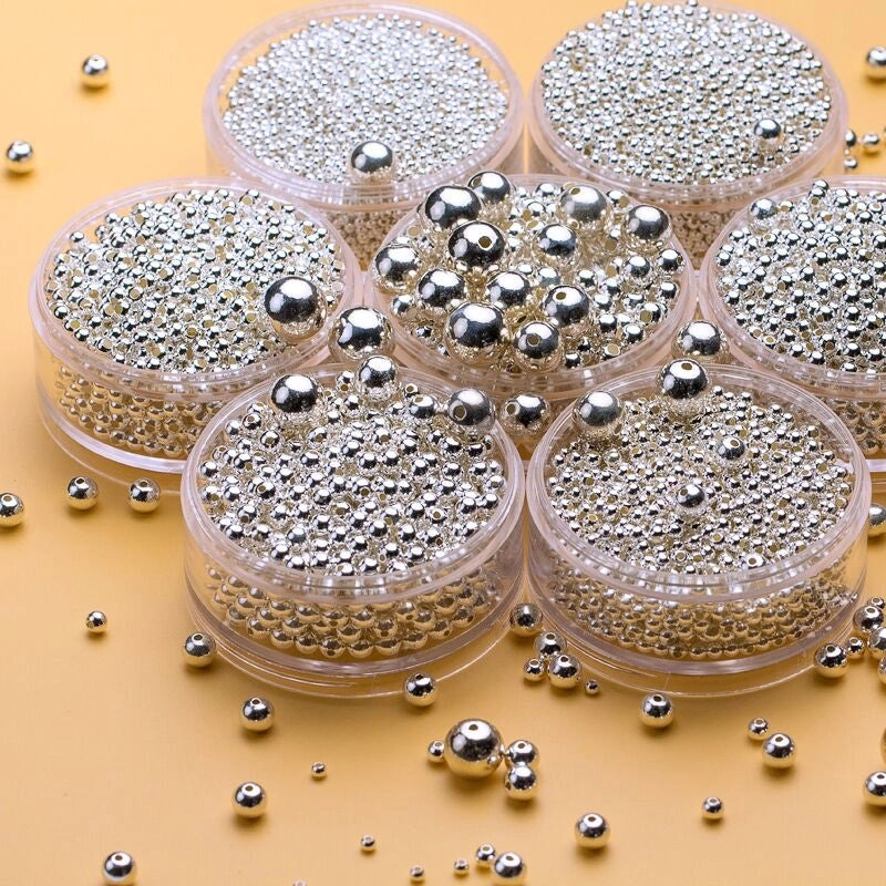 1 Piece Diameter 3mm Diameter 8mm 925 Sterling Silver Geometric Polished Jewelry Accessories