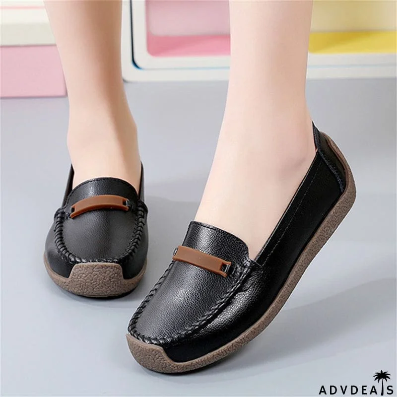 Women's Spring Summer Soft Soled Mother Round Toe Flat Shoes