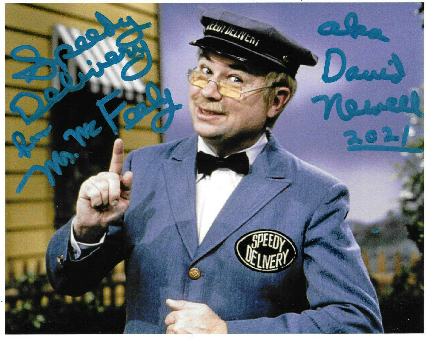 David Newell Signed 8x10 Photo Poster painting Autograph, Mr. McFeely, Mr. Rogers Neighborhood