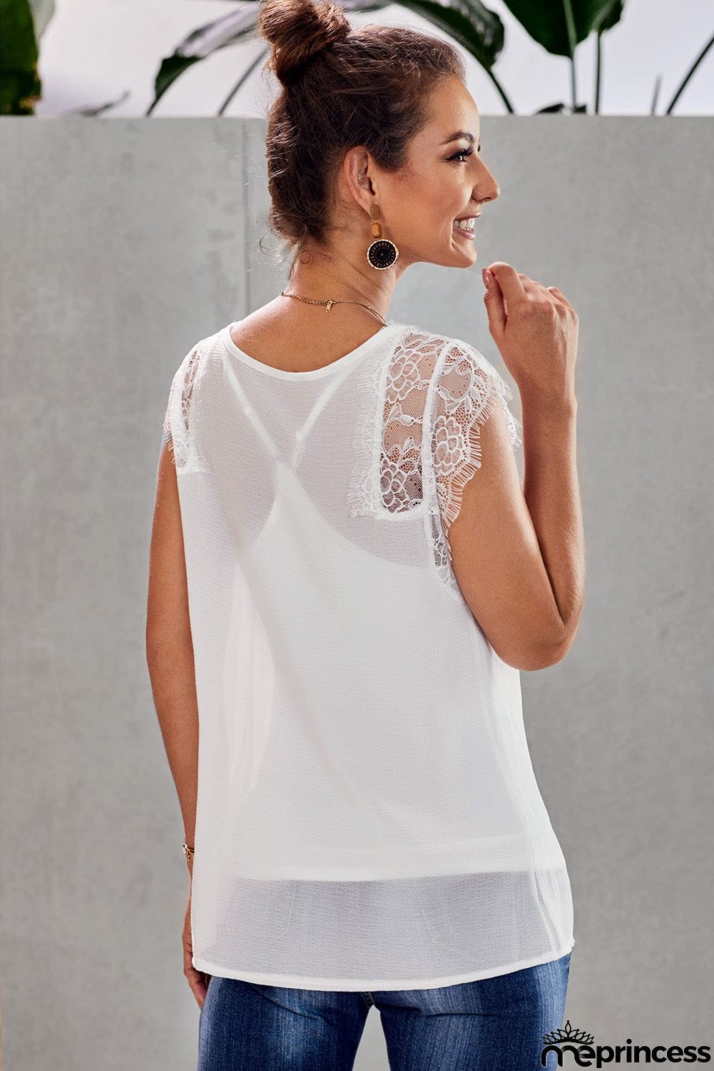 From A Dream Lace Tank Top with Vest