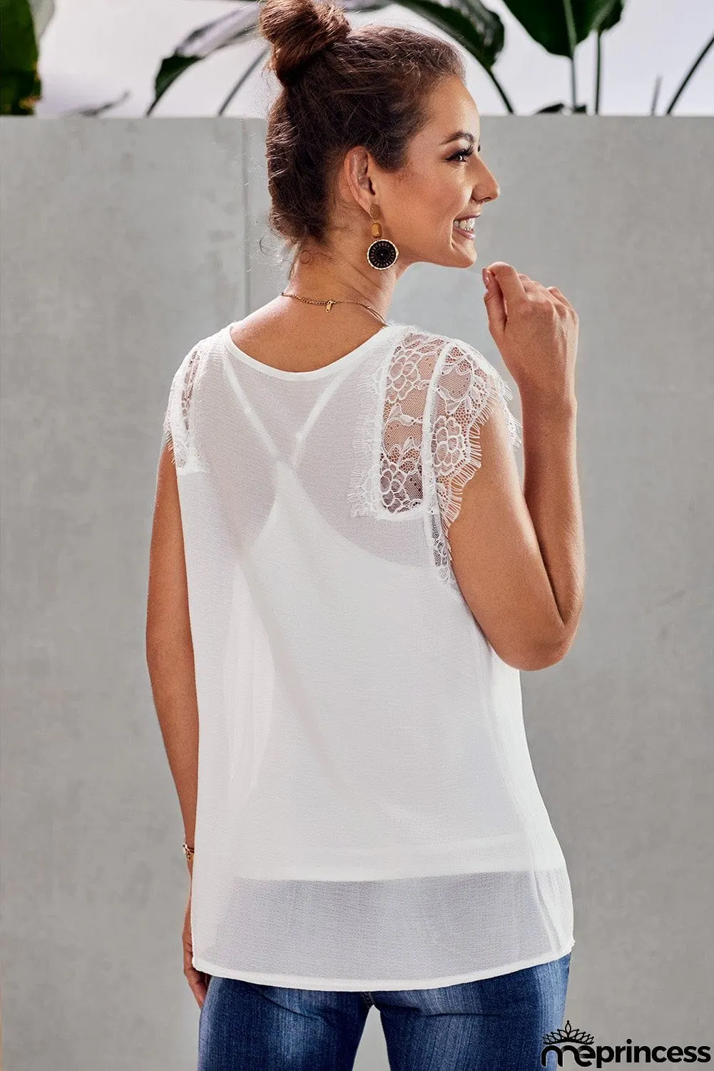 From A Dream Lace Tank Top with Vest