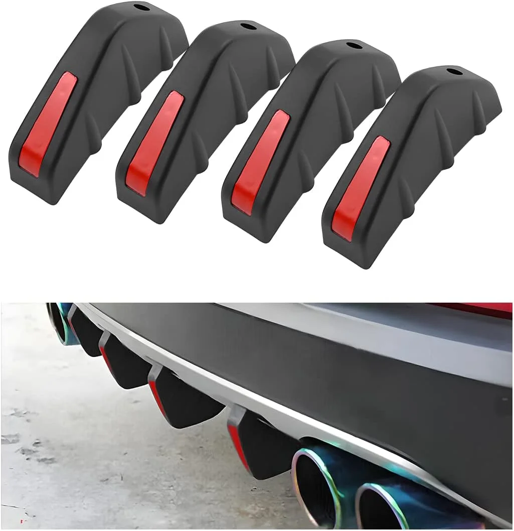 4pcs Car Lower Bumper Lip Diffuser, Anti-collision Accessories Spoiler Protector