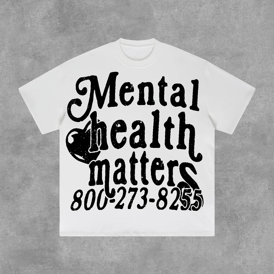 Men's Mental Health Matters 100% Cotton Graphic T-Shirt