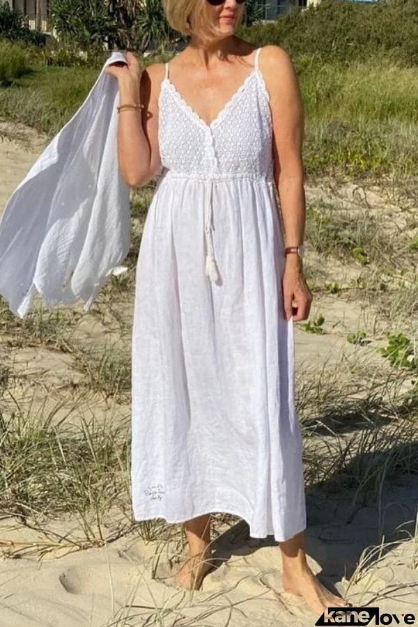 BOHEMIAN SUSPENDER MAXI DRESS