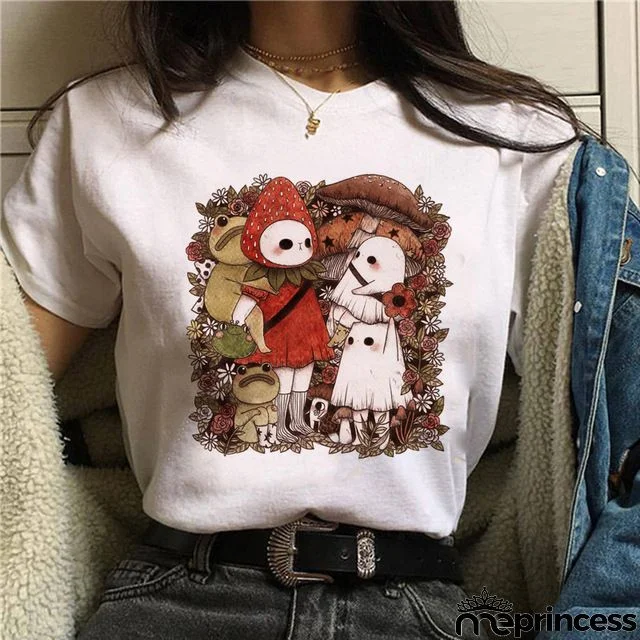 Women Fashion Floral Graphic Print Short Sleeve T-Shirt