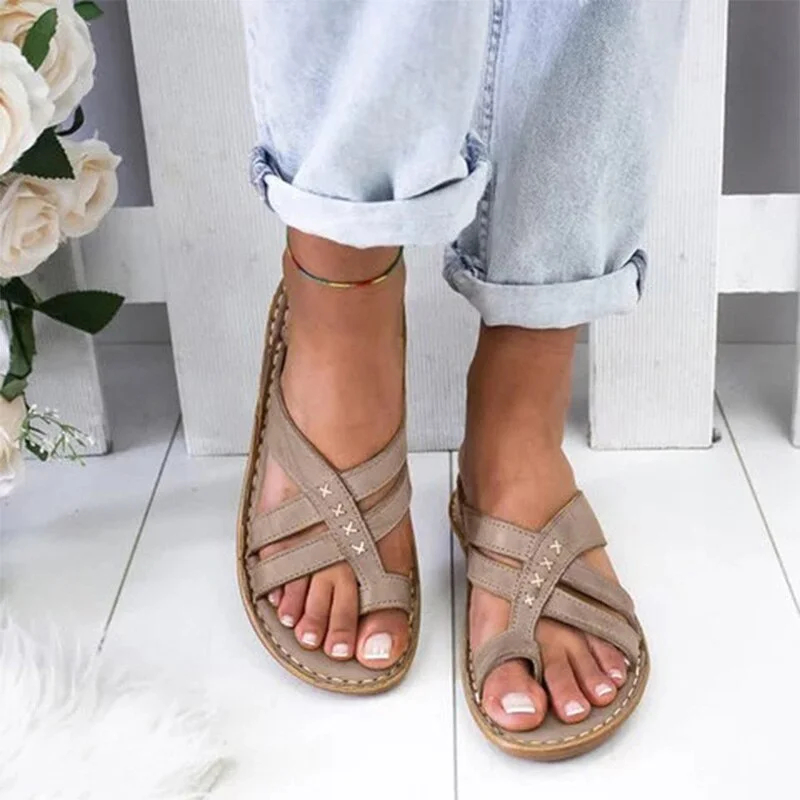 Sandals For Women Ladies 2021 Summer Women Flat Shoes Slip-On Femme Gladiator Shoes Wedge Comfy Sandals Woman Sandalias Mujer