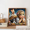 Diamond Painting-5D Full Round Drill Pet and Girl