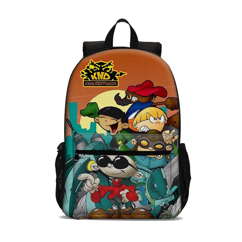 Kids Next Door Backpack Laptop Bag Lightweight Large Capacity Schoolbag Outdoor Travel Bag Kids Adults Use 18 inch