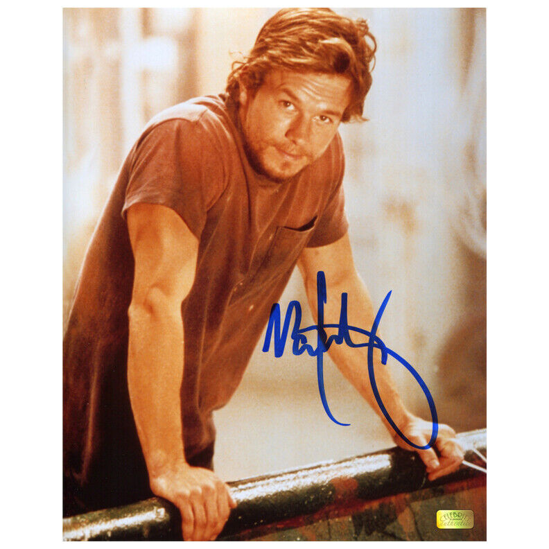 Mark Wahlberg Autographed The Perfect Storm Bobby Shatford 8x10 Set Photo Poster painting