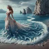 Beach Dress Girl-11CT Stamped Cross Stitch 50*50cm tapestrymarket