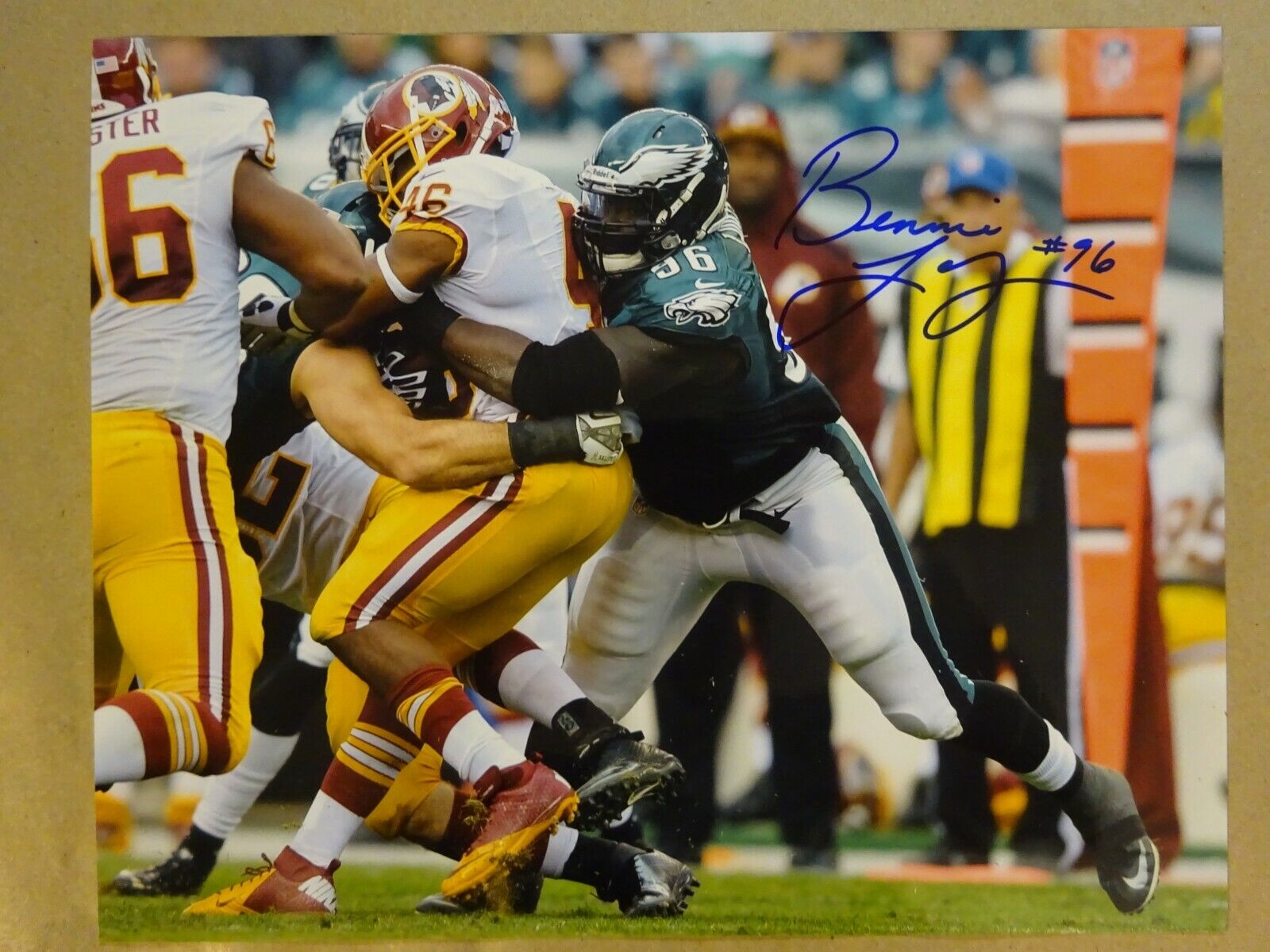 Autographed BENNIE LOGAN Signed 8x10 Photo Poster paintinggraph Philadelphia Eagles