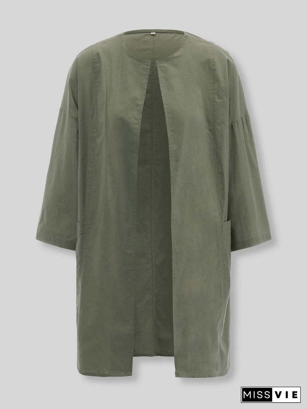 Statement Solid Long Sleeve Shift Cardigan