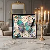 Framed Diamond Painting - Special Shaped - Butterfly Flower (25x25cm)