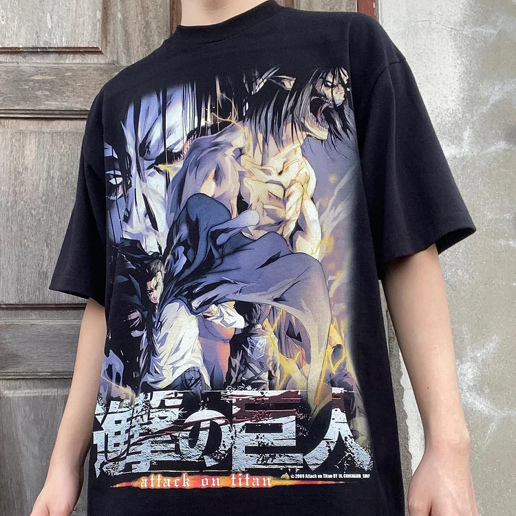 Pure Cotton Attack On Titan Eren Aesthetic T-shirt weebmemes