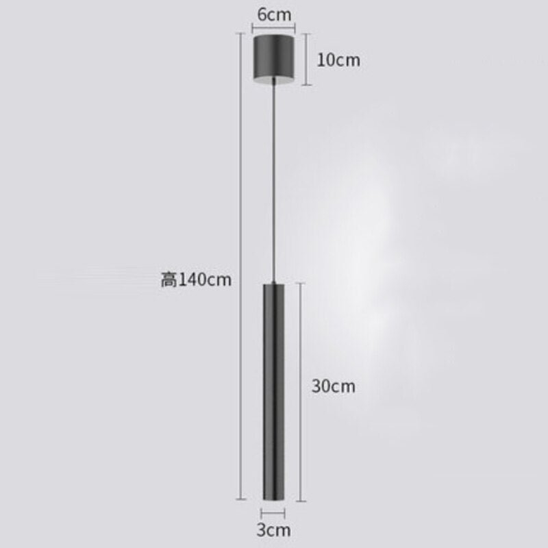Nordic Minimalism Long Line Tube Pendant Lights Modern Designer Bedroom Bedside Hanging Lamp Dining Room Indoor Lighting Luster