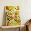 DIY Pearl Painting Sunflower Butterfly for Home Wall Decor with Frame(30x40cm)