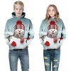Kid Girl 3D Digital Printing Sports Uniform Winter Christmas Hoodie