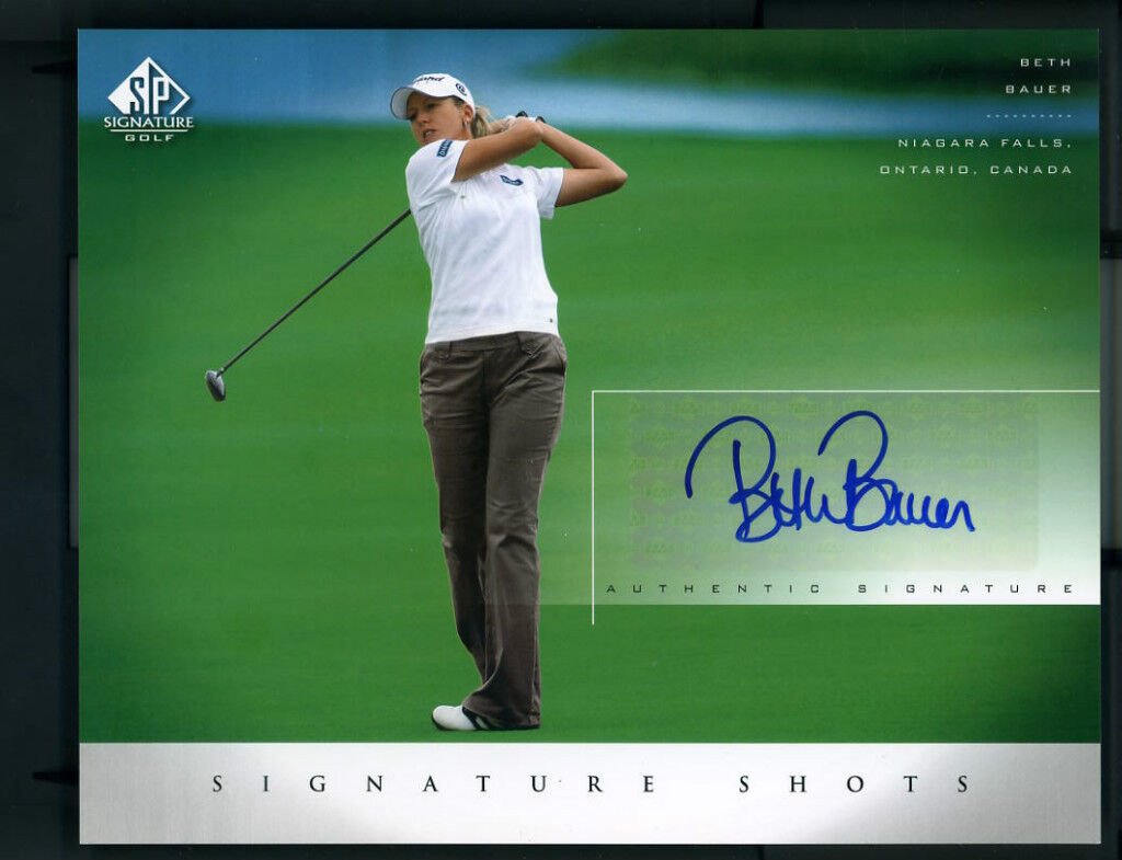 Beth Bauer Autographed Signed Upper Deck 2004 Golf SP Signature 8 x 10 Photo Poster painting