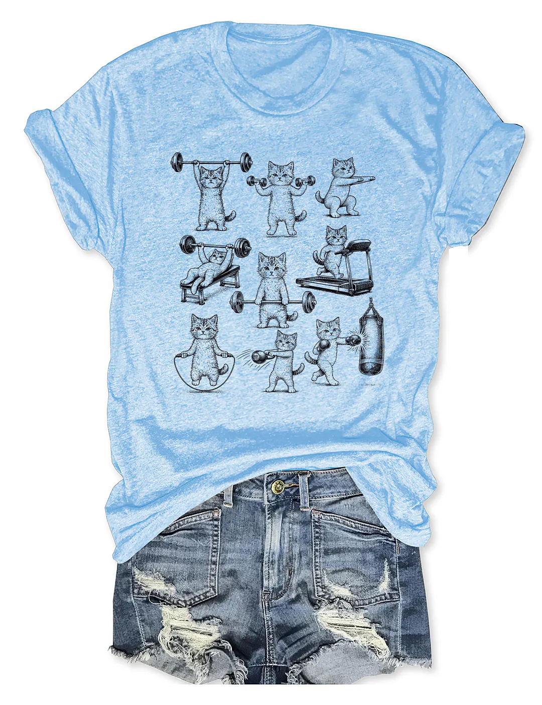 Funny Cats Gym T-shirt