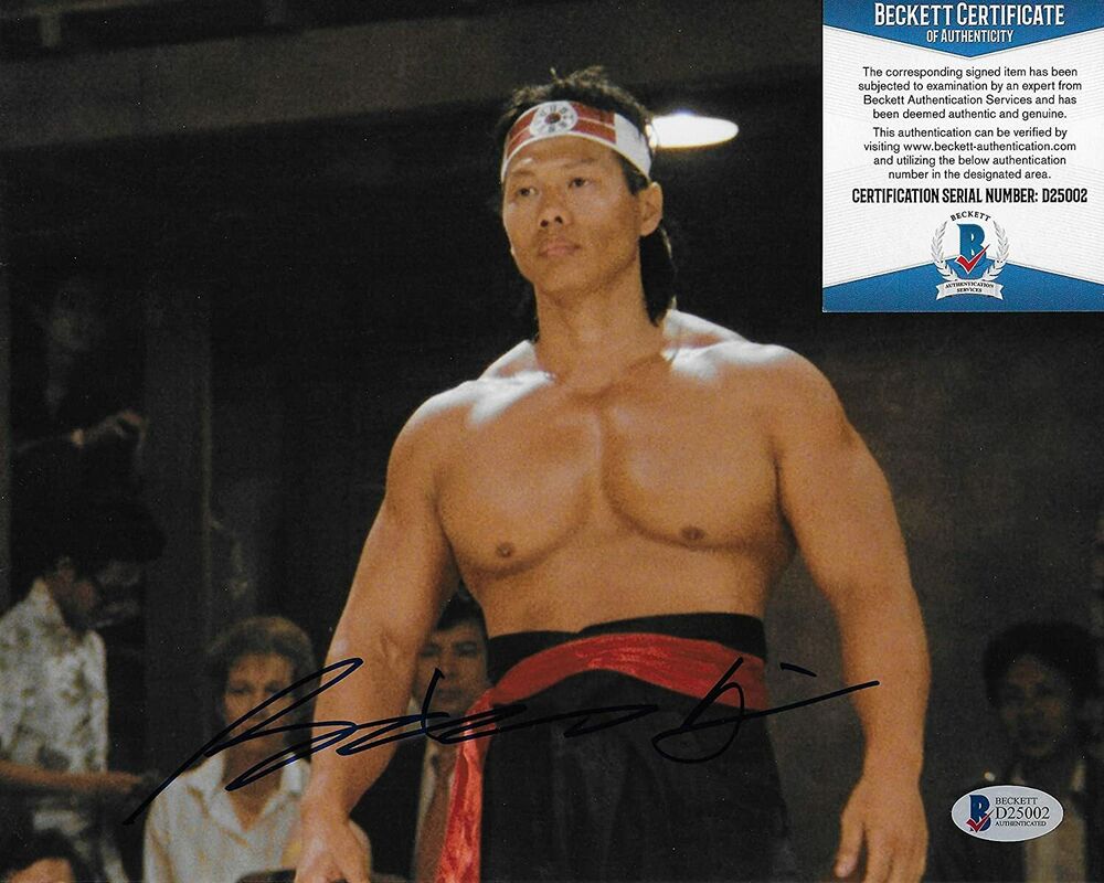 Bolo Yeung Bloodsport with Beckett Original Autographed 11X14 #3