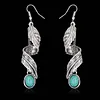 Boho Leaf Turquoise Vintag Earrings
