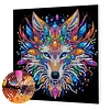 Framed Diamond Painting - Special Shaped - Wolf (25x25cm)