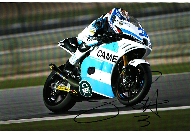 Simone Corsi Moto 2 Hand Signed FTR Photo Poster painting 5x7.5 2012 3.