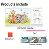 Small Animals Diamond Art Monthly Flip Tabletop Calendar January 2027 - December 2028 Small Desktop Calendar Planner 24 Months for Living Room Bedroom Office Desk Gift Giving