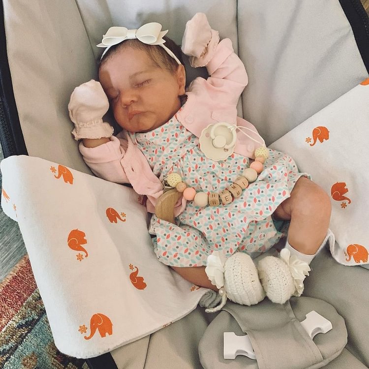  [Kids Toy Doll Gift Set] 20'' Full Body Silicone Vinyl Reborn Silicone Sleeping Baby Doll Girl Named Cora - Reborndollsshop.com®-Reborndollsshop®