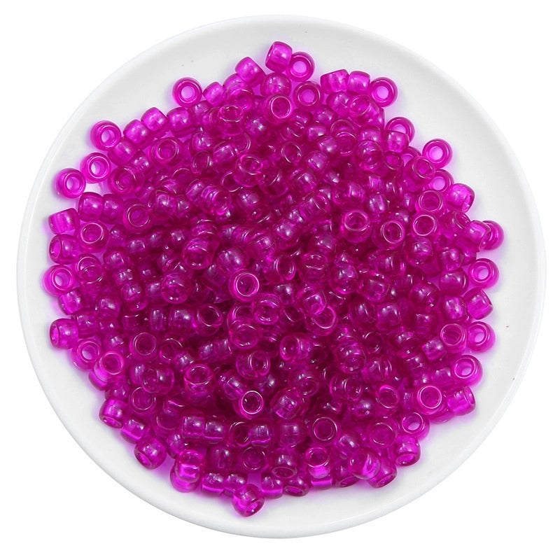 Acrylic Large Hole Barrel Beads 9*6mm Pony Beads Woven Handmade Diy Hand String Jewelry Accessories Beads Loose Beads