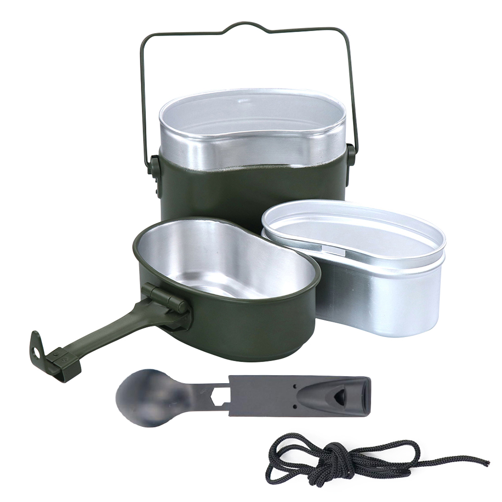 

4pcs Outdoor Camping Picnic Box Hiking Travel Bento Lunch Pot Cookware Set, 501 Original