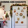 10PCS DIY Pearl Diamond Painting Christmas Fridge Magnets, Sparkling Rhinestone Refrigerator Magnet Craft Kit for Home Decor & Gifts