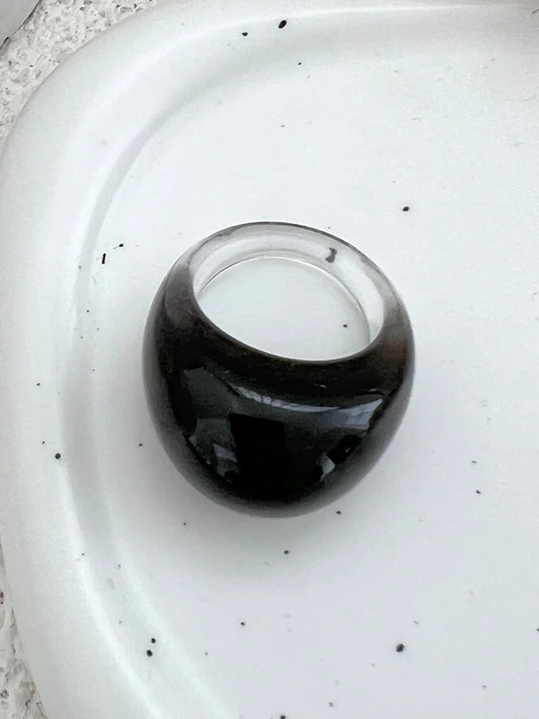 Geometric Transparent Rings Accessories