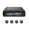 Tire Pressures Monitoring System with 4 Sensors Real-Time Pressure Monitor with Solar Charge and USB LCD Display for Cars SUVs Trailer & Light Trucks (External)
