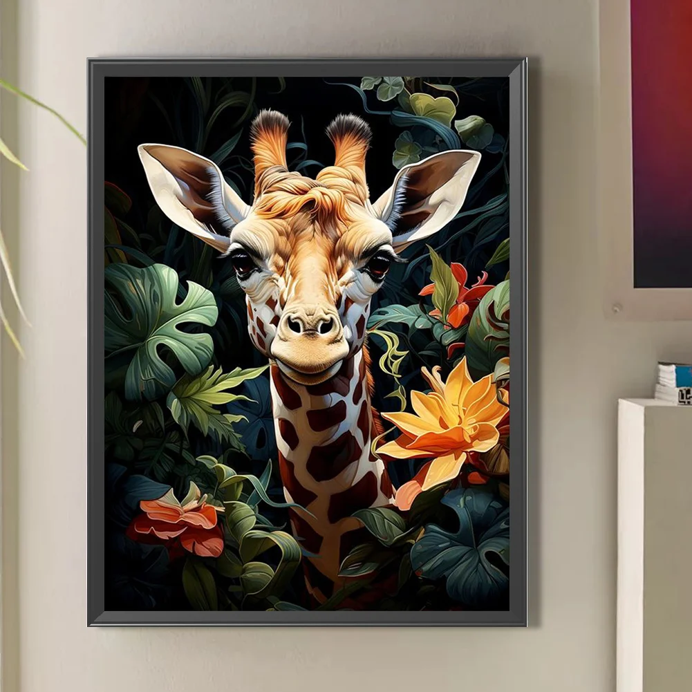 Diamond Painting - Full Round Drill - Giraffe(Canvas|40*55cm)